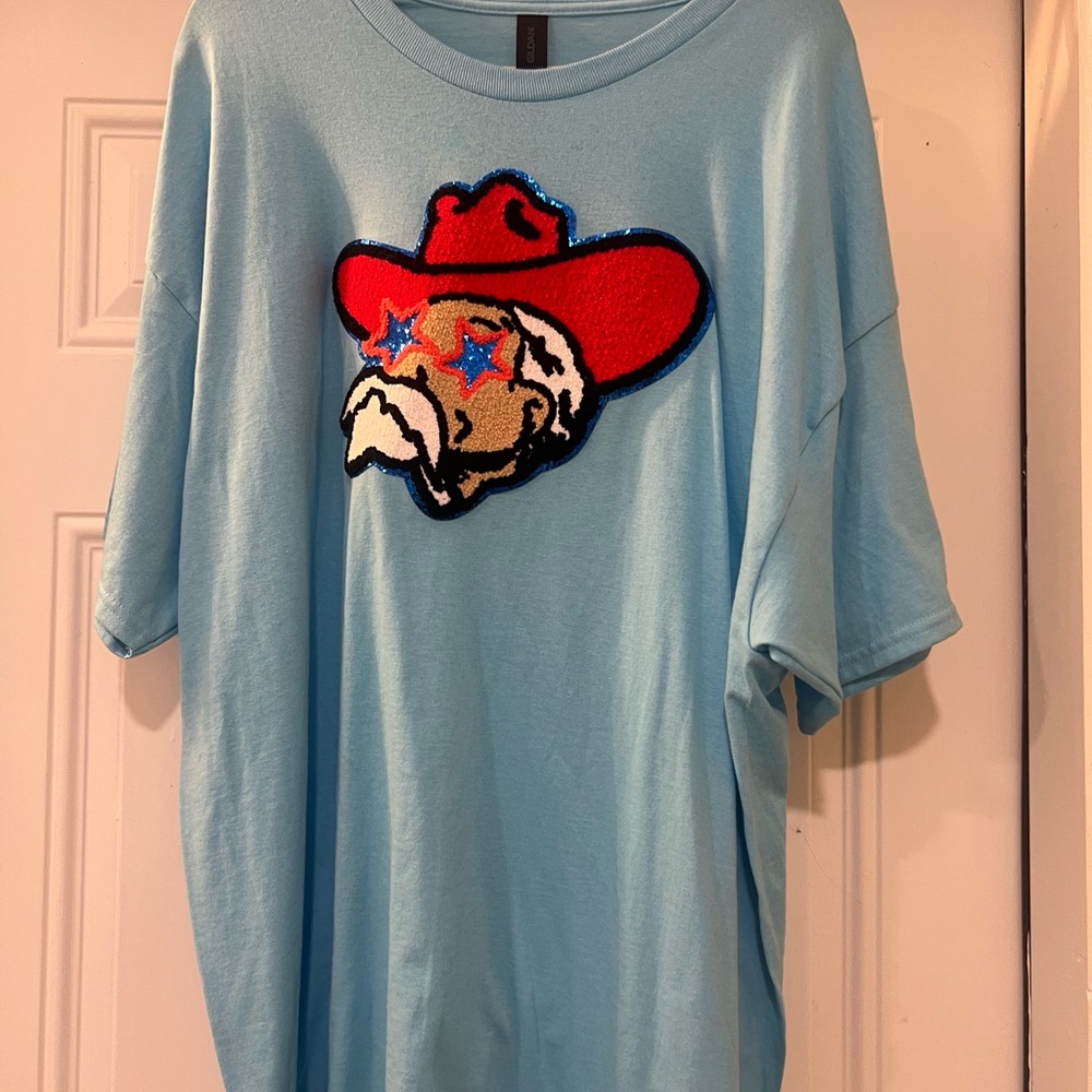 Powder Blue Ole Miss Rebel T”shirt